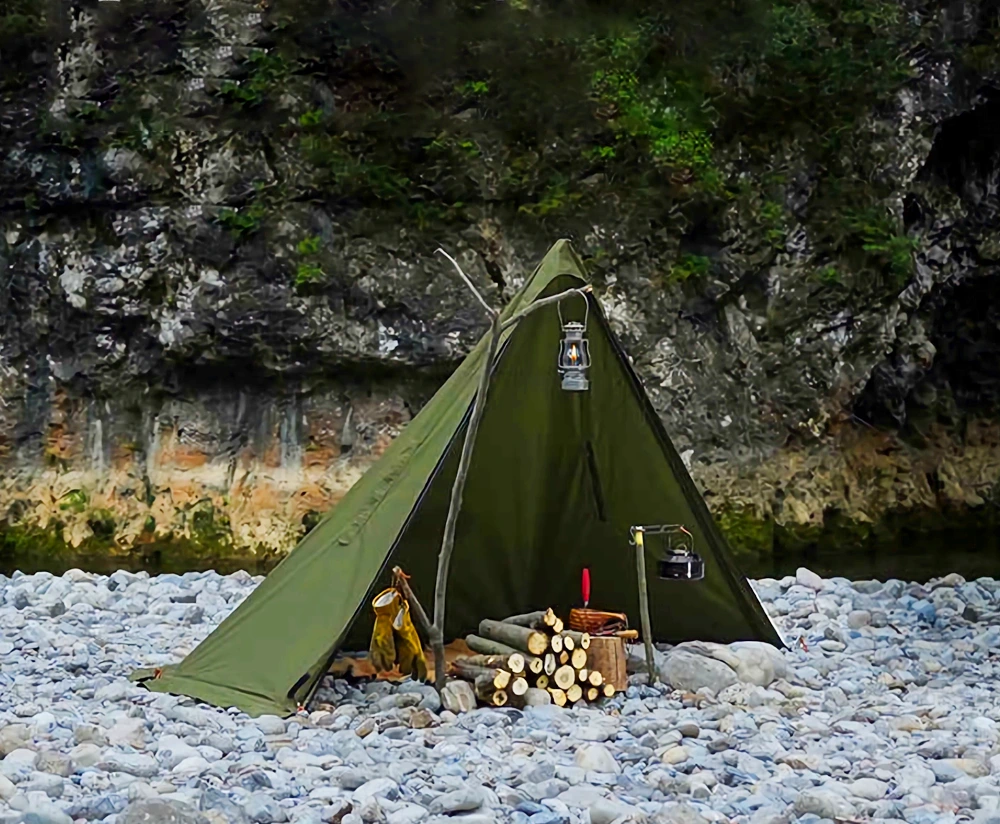 Estilo de barraca de camping.