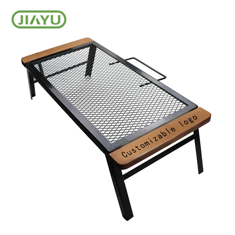 Mesa de acampamento ao ar livre de ferro dobrável