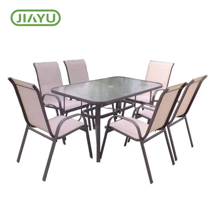 Conjunto de mesa e cadeiras dobráveis ​​de ferro ao ar livre