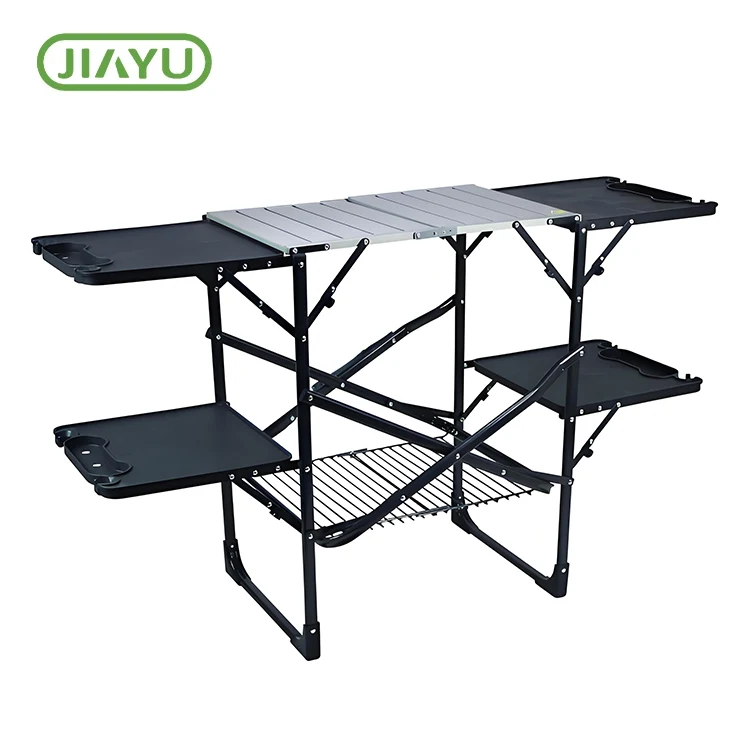 Mesa de acampamento dobrável portátil de alumínio
