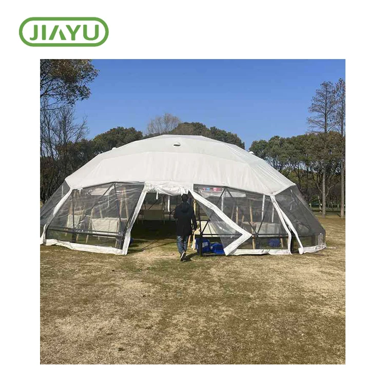Tenda de acampamento base geodésico tático à prova de vento